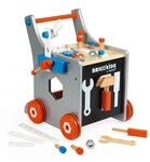 Janod - Mein erstes Konstruktionsspiel - Holz-Bastelwagen - Magnetisch - Rollenspiel