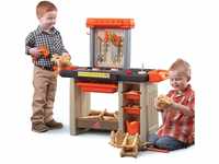 Step2 Handyman Workbench Werkbank für Kinder | Werkzeugbank in Orange mit