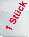 Katalog-Tasche A4, Herlitz, PVC-Folie, oben offen, mit Falten f&uuml;r hohes