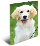 HERMA Sammelmappe A3 Hunde, Kinder Eckspanner-Mappe aus Kunststoff mit Tier Motiv,