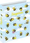 RNK 46495 - Zeugnisringbuch Crazy Bees f&uuml;r DIN A4 Formate mit 4 Ring-Mechanik,...