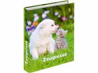 RNKVERLAG 46755 - Zeugnisringbuch Hund & Katze für DIN A4 Formate mit 4