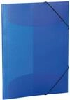 HERMA Sammelmappe A4 Blau Transluzent, Eckspanner-Mappe aus Kunststoff mit Gummizug