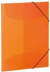 HERMA Sammelmappe A3 Orange Transluzent, Eckspanner-Mappe aus Kunststoff mit Gummizug
