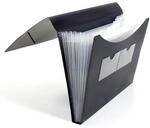 F&auml;cher-Sammelmappe A4, mit 7 Reiter, 235x334x28mm, schwarz