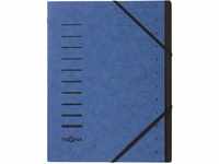 Pagna Ordnungsmappe 12-teilig aus Pressspan, 4005902, 1 Stück,blau