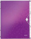 Leitz 46340062 Ordnungsmappe WOW, 12 F&auml;cher, PP, violett