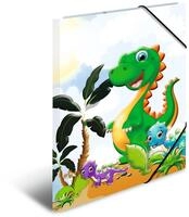 HERMA Sammelmappe A3 Dino, Eckspanner-Mappe aus Pappe mit Kindergarten Dinosaurier