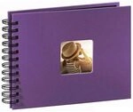 Hama Fotoalbum 24x17 cm (Spiral-Album mit 50 schwarzen Seiten, Fotobuch mit