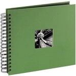 Hama Fotoalbum 28x24 cm (Spiral-Album mit 50 schwarzen Seiten, Fotobuch mit