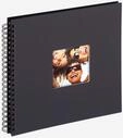 walther design Fotoalbum schwarz 30 x 30 cm Spiralalbum mit Cover-Ausstanzung, Fun