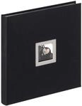 walther design Fotoalbum schwarz 30 x 30 cm Leinen mit Cover-Ausstanzung, Black and