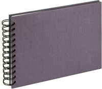 walther design Fotoalbum anthrazit-dunkelgrau 23 x 17 cm Spiralalbum Leinen, Cloth