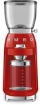 Smeg, Kaffeem&uuml;hle CGF01RDEU, konisches Edelstahlmahlwerk, 30 Mahlgrad Einstellungen,