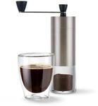 Tchibo manuelle Kaffeem&uuml;hle, Keramikmahlwerk, einstellbarer Mahlgrad, Silber