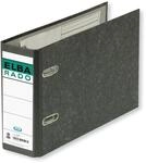 Elba Recycling-Ordner A5 quer, Rado Wolkenmarmor, 7,5 cm breit, schwarz