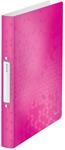Leitz 42570023 Ringbuch wow, A4, PP, 2 Ringe, 25 mm, pink metallic