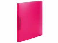 HERMA 19164 Ringbuch A4 Transluzent Pink Rosa, schmal, 2 Ringe, 25 mm breit, Ordner