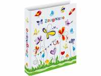 RNKVERLAG 46428 - Zeugnisringbuch Schmetterlinge für DIN A4 Formate mit 4
