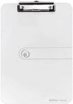 Herlitz 11205697 Klemmbrett, A4, glasklar mit Klemm-Mechanik