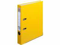 Herlitz 9942640 Ordner maX.file protect A4 5cm gelb, PP-Kunststoffbezug/Papier