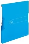 Herlitz 11205721 Ringbuch A4, PP, 2 Ring Kombi Mechanik, Transparent Blau, 2,7 cm