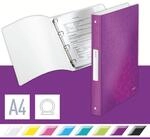 Leitz 42580062 Ringbuch WOW, A4, PP, 4 Ringe, 25 mm, violett