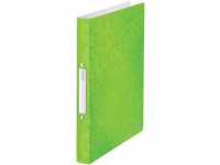 Leitz WOW Ringbuch, A4, 32 mm Rückenbreite, für bis zu 190 Blatt, Grün, WOW,