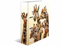 HERMA 19951 Ordner A4 Exotische Tiere Giraffenfreunde, 10 Stück, 7 cm breit, Motiv
