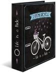 HERMA 7072 Ordner A4 Shabby Chic Bicycle, 7 cm breit, Motiv Aktenordner aus...