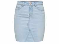 ONLY Damen ONLFAN Skirt RAW Edge BB CRF5012 Rock, Light Blue Denim, XS
