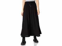 Urban Classics Damen Ladies Viscose Midi Skirt Rock, Black, XS
