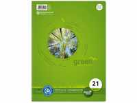 Staufen Green Collegeblock - DIN A4, Lineatur 21 (9mm liniert), 80 Blatt, 4-fach