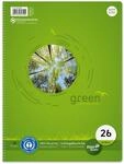 Staufen Green Collegeblock - DIN A4, Lineatur 26 (5mm kariert mit Rand), 80...