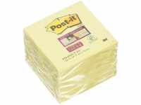 Post-it Super Sticky Notes Kanariengelb, Packung mit 6 Blöcken, 90 Blatt pro Block,