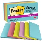 Post-it Super Sticky Notes, 6 Bl&ouml;cke (540 Blatt), 127 mm x 76 mm