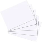 Herlitz-10621308- Karteikarten, DIN A5, blanko, Wei&szlig; VE=100