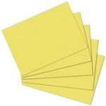 herlitz Karteikarten A5 21 x 14,9 cm, blanko, gelb, 100 St&uuml;ck, f&uuml;r Schule, Studium