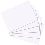 Herlitz 10621423 Karteikarte A6 blanko, 100 St&uuml;ck eingeschwei&szlig;t mit Aufrei&szlig;faden,