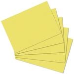 herlitz Karteikarten A6 14,9 x 10,9 cm, blanko, gelb, 100 St&uuml;ck, f&uuml;r Schule,