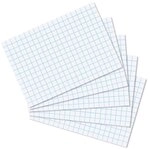 herlitz Karteikarten A8 7,5 x 5,2 cm, kariert, wei&szlig;, 100 St&uuml;ck, f&uuml;r Schule,