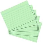 herlitz Karteikarten A7 10,6 x 7,5 cm, liniert, gr&uuml;n, 100 St&uuml;ck, f&uuml;r Schule,