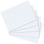 herlitz Karteikarten A7 10,6 x 7,5 cm, kariert, wei&szlig;, 100 St&uuml;ck, f&uuml;r Schule,