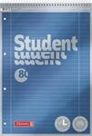 BRUNNEN Collegeblock Premium Student Spirale oben | A4, Lineatur 27, 80 Blatt, blau