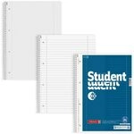 BRUNNEN Collegeblock Student &bdquo;DUO Recycling | A4, kariert/liniert, 80 Blatt, petrol
