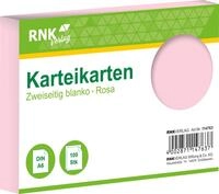 RNKVERLAG 114763 - Karteikarten blanko rosa, DIN A6, 1 Packung &agrave; 100 Karten