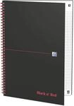 Oxford 400047609 Spiralbuch Black n' Red 5er Pack DIN A4 kariert mattes Hardcover 70