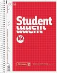 BRUNNEN Collegeblock Student | A5, Lineatur 5, 160 Blatt, rot