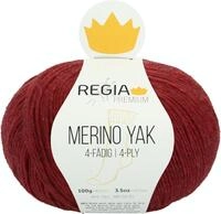 REGIA Premium Merino Yak 9801630-07507 himbeer meliert Handstrickgarn, Sockengarn,
