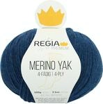 REGIA Premium Merino Yak 9801630-07515 nachtblau meliert Handstrickgarn, Sockengarn,